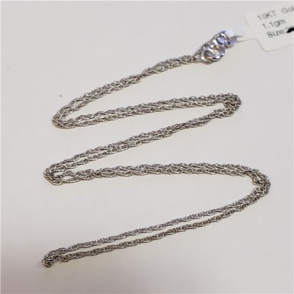 10K WHITE GOLD NECKLACE(~LENGTH 18INCHES)