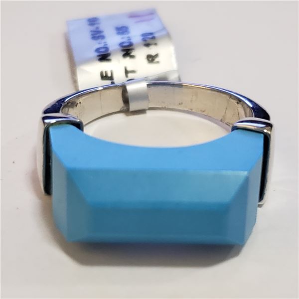 SILVER TURQUOISE(14.4CT) RING (~SIZE 11)