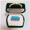 Image 4 : SILVER TURQUOISE(14.4CT) RING (~SIZE 11)