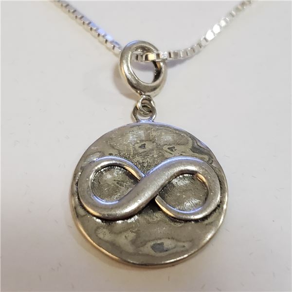 SILVER NECKLACE (~LENGTH 19INCHES) (~WEIGHT 8.68G)