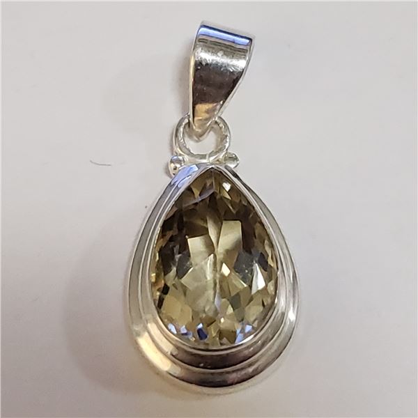 SILVER CITRINE PENDANT(~WEIGHT 6.72G)