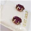 Image 2 : 10K YELLOW GOLD RUBY(2.2CT) EARRINGS