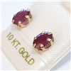 Image 3 : 10K YELLOW GOLD RUBY(2.2CT) EARRINGS