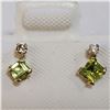 Image 1 : 10K YELLOW GOLD PERIDOT(0.4CT) EARRINGS