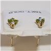 Image 3 : 10K YELLOW GOLD PERIDOT(0.4CT) EARRINGS