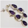 Image 2 : SILVER AMETHYST EARRINGS(~WEIGHT 8.75G)