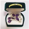 Image 4 : SILVER AMETHYST EARRINGS(~WEIGHT 8.75G)