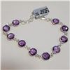 Image 1 : SILVER AMETHYST(8.9CT) BRACELET