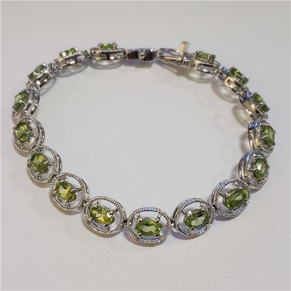 SILVER PERIDOT BRACELET