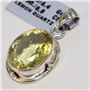 Image 3 : SILVER LEMON QUARTZ(8.9CT) PENDANT(~WEIGHT 5.4G)