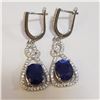 Image 2 : SILVER RHODIUM PLATED SAPPHIRE(6CT) SET