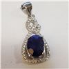 Image 3 : SILVER RHODIUM PLATED SAPPHIRE(6CT) SET