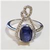 Image 4 : SILVER RHODIUM PLATED SAPPHIRE(6CT) SET