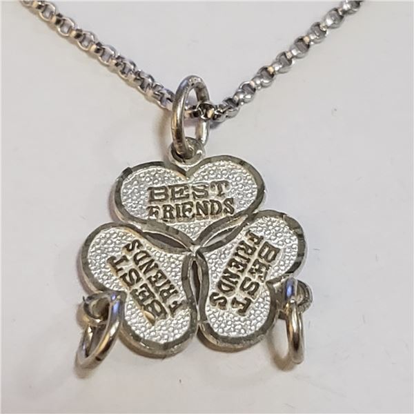 SILVER NECKLACE(~LENGTH 18INCHES) (~WEIGHT 3.88G)