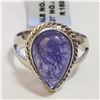 Image 1 : SILVER TANZANITE(5.15CT) RING (~SIZE 8)