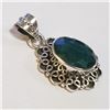 Image 2 : SILVER EMERALD PENDANT(~WEIGHT 4.93G)