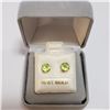 Image 4 : 10K YELLOW GOLD PERIDOT(1.2CT) EARRINGS