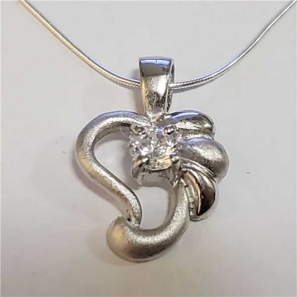 SILVER CUBIC ZIRCONIA NECKLACE