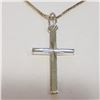Image 1 : SILVER CROSS NECKLACE(~LENGTH 22INCHES)