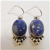 Image 1 : SILVER LAPIS LAZULI EARRINGS(~WEIGHT 6.84G)
