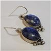 Image 2 : SILVER LAPIS LAZULI EARRINGS(~WEIGHT 6.84G)