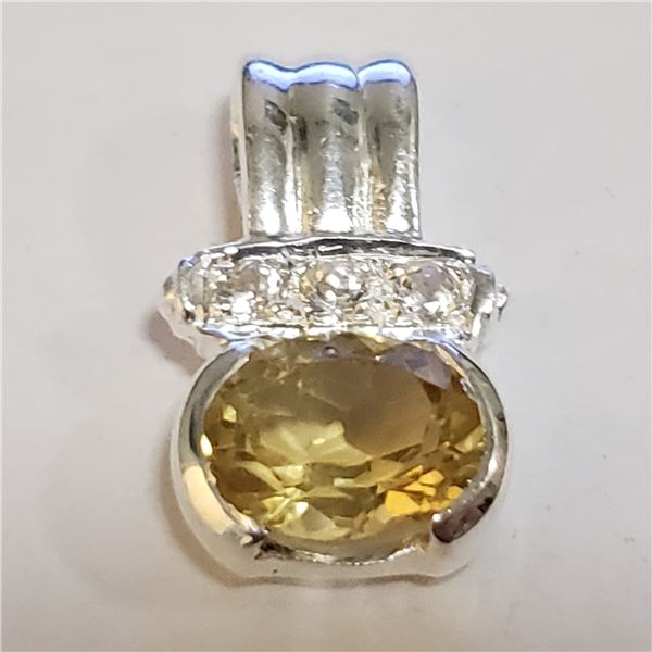 SILVER CITRINE PENDANT