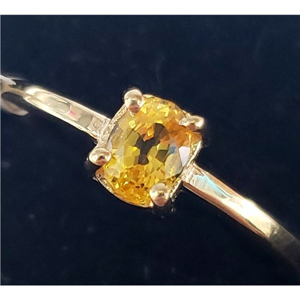 10K YELLOW GOLD YELLOW SAPPHIRE(0.6CT) RING