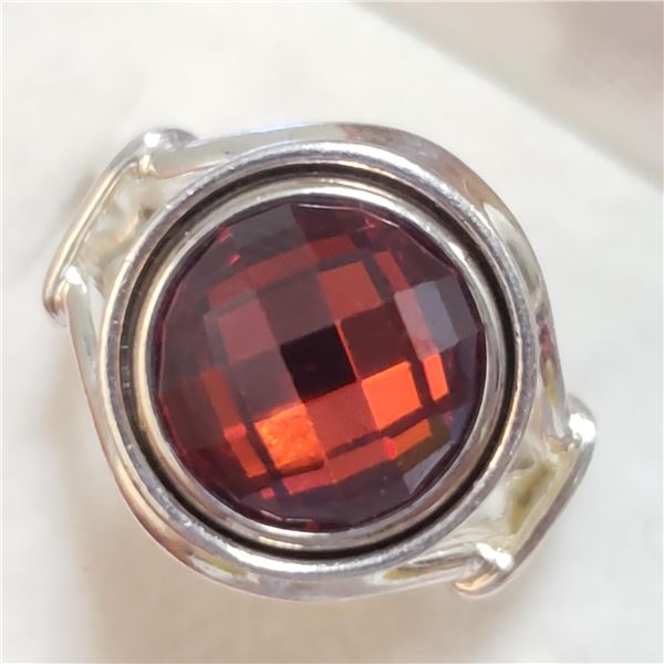 SILVER GENUINE GEMSTONE RING (~SIZE 6)