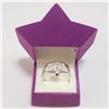 Image 4 : SILVER CUBIC ZIRCONIA RING (~SIZE 7)(WEIGHT 9.53G)