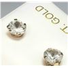Image 3 : 14K YELLOW GOLD CZ STUD EARRINGS