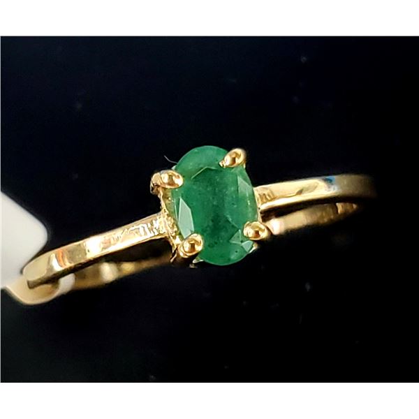 10K YELLOW GOLD EMERALD(0.5CT) RING