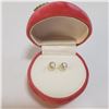 Image 4 : 14K YELLOW GOLD CUBIC ZIRCONIA EARRINGS