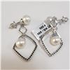 Image 3 : SILVER FRESHWATER PEARL(10.1CT) EARRINGS