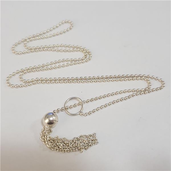 SILVER NECKLACE (~LENGTH 24INCHES) (WEIGHT 9.83G)