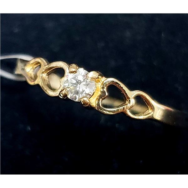 10K YELLOW GOLD NATURAL DIAMOND(0.11CT) RING