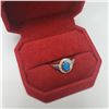 Image 3 : SILVER CREATED OPAL AND CZ RING
