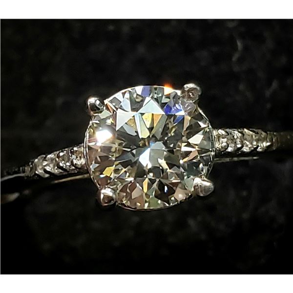 10K WHITE GOLD LAB DIAMOND(0.76CT) NATURAL(0.05CT)