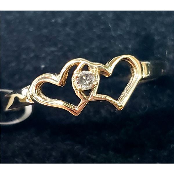10K YELLOW GOLD NATURAL DIAMOND (0.01CT) 1.38G