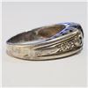 Image 2 : SILVER GEMSTONE RING (~SIZE 7.5)(~WEIGHT 4.08G)