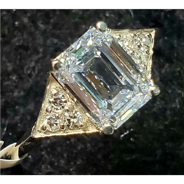 14K WHITE GOLD LAB DIAMOND(1.6CT) NATURAL