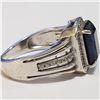 Image 3 : SILVER IOLITE CUBIC ZIRCONIA RING (~SIZE 8)