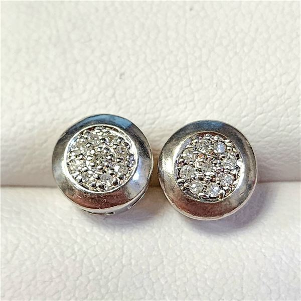 SILVER DIAMOND(0.2CT) EARRINGS