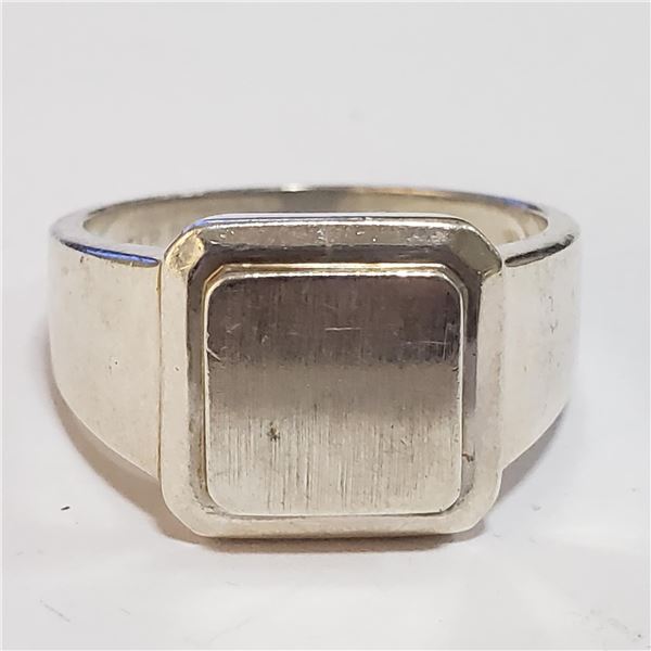 SILVER RING (~SIZE 10)(~WEIGHT 6.45G)