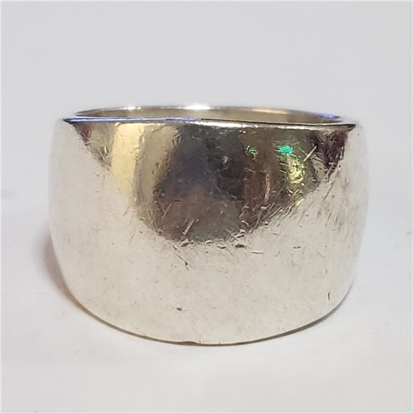 SILVER RING (~SIZE 10)(~WEIGHT 13.84G)