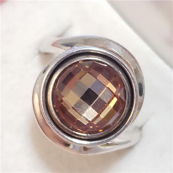 SILVER GENUINE GEMSTONE RING (~SIZE 8)