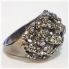 Image 2 : SILVER CUBIC ZIRCONIA RING (~SIZE 7.5)