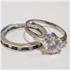 Image 2 : SILVER LOT OF 2 CUBIC ZIRCONIA RING(~WEIGHT 4.73G)