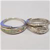 Image 1 : SILVER LOT OF 2 OPAL RING(~WEIGHT 6.89G)
