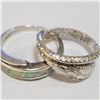 Image 2 : SILVER LOT OF 2 OPAL RING(~WEIGHT 6.89G)