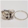 Image 1 : SILVER LOT OF 2 RING (~WEIGHT 4.91G)